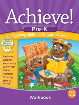 Paperback Achieve!: Pre-Kindergarten: Building Skills for School Success Book