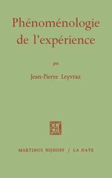 Paperback Phénoménologie de l'Expérience Book