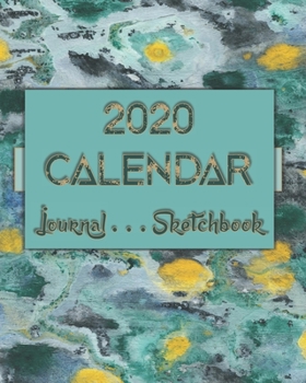 Artsy AbstractOneSix . 2020 Calendar . Sketchbook . Lined Journal 8x10 100-pages
