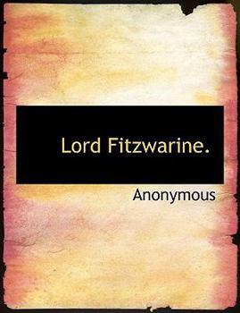 Paperback Lord Fitzwarine. Book