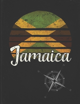 Jamaica: Jamaican Vintage Flag Personalized Retro Gift Idea for Coworker Friend or Boss  Undated Planner Daily Weekly Monthly Calendar Organizer Journal