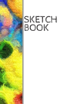 Paperback Sketch Book: Color splash wrap around design sketchbook: 90 blank pages Book