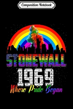 Paperback Composition Notebook: 90's Style Stonewall Riots 50th NYC Gay Pride LBGTQ Rights Journal/Notebook Blank Lined Ruled 6x9 100 Pages Book