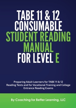 Paperback TABE 11and 12 Consumable Student Reading Manual for Level E Book