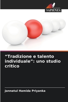 Paperback "Tradizione e talento individuale": uno studio critico [Italian] Book