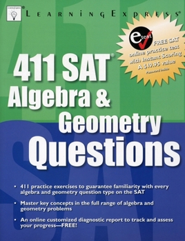 Paperback 411 SAT Algebra and Geometry Questions Book