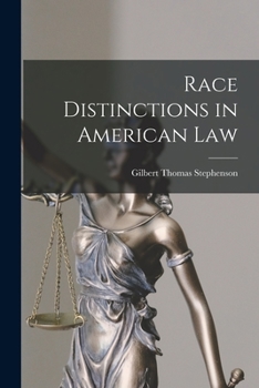Paperback Race Distinctions in American Law Book