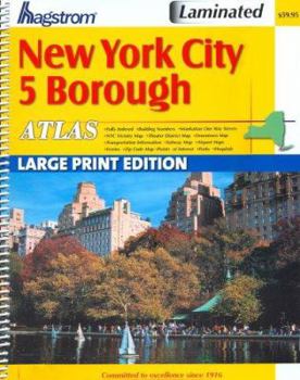 Spiral-bound New York City 5 Borough Large Type Atlas Book