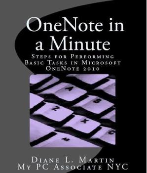 Paperback OneNote in a Minute: A Quick Tutorial Book