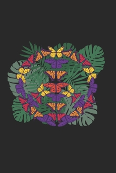 Notizheft: Blanko Notizheft mit Schmetterling Peace Hippie Cover |120 linierte Seiten | Softcover | ~ A5 Format | schönes Cover (German Edition)