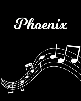 Phoenix: Sheet Music Note Manuscript Notebook Paper Personalized Custom First Name Initial P Musician Composer Instrument Composition Book 12 Staves a Page Staff Line Notepad Notation Guide Create Com
