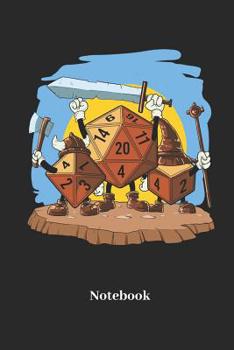 Notebook: Dot Grid Notebook For Fantasy Role Play Game Fans I Boardgame I Tabletop Player I Dungeons I Dragons I Dice Roll I D20 - Diary Sketchbook Gift