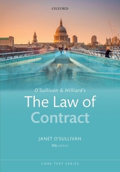 Paperback O'Sullivan & Hilliard's the Law of Contract Book