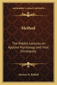 Paperback Method: The Riddell Lectures on Applied Psychology and Vital Christianity Book