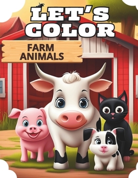 Paperback Let's Color Farm Animals Book