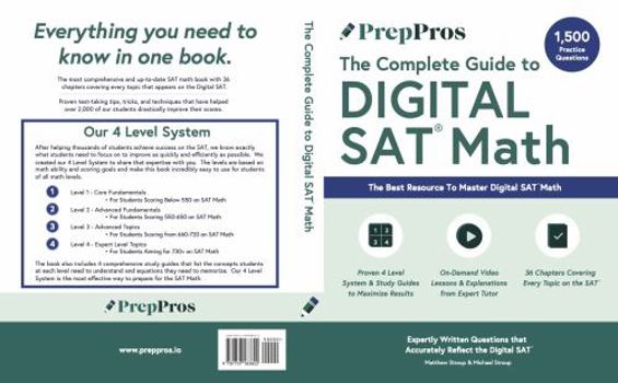 Paperback PrepPros: The Complete Guide To Digital SAT Math: The Best SAT Math Book For Students Seeking A Perfect Score Book