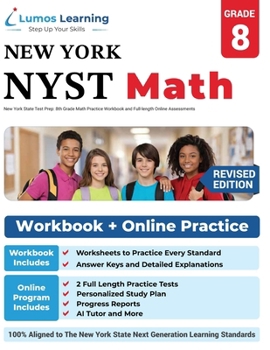 Paperback New York State Test Prep: 8th Grade Math Practice Workbook and Full-length Online Assessments: NYST Study Guide Book