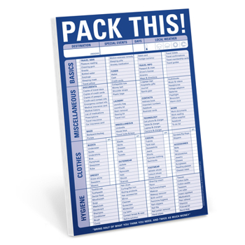 Knock Knock Pads: Pack This! Pad book