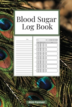 Paperback Blood Sugar Log Book: Diabetes Log Book 1.4 Weekly Blood Sugar Book, 108 Alternate Pages Sheets with Tables & Sheets with Lines Enough for 1 Book