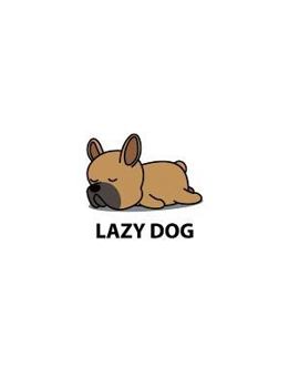 Paperback Lazy dog: Lazy dog on white cover and Dot Graph Line Sketch pages, Extra large (8.5 x 11) inches, 110 pages, White paper, Sketch Book