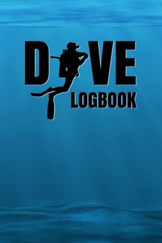 Paperback Dive Logbook: Premium Scuba Diving Logbook - Diver Journal - 6" x 9" - 110 Pages - Underwater Ocean Blue Cover Book