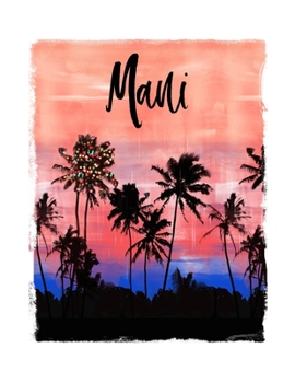 Paperback Maui: Hawaiian Christmas Notebook With Lined Wide Ruled Paper For Taking Notes. Stylish Tropical Travel Journal Diary 8.5 x Book