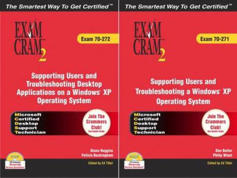 Paperback Exam Cram 2 MCDST 70-271 & MCDST 70-272 Prepack [With CDROM] Book