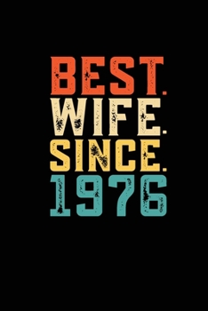 Best. Wife. Since. 1976: Blank lined journal 100 page 6 x 9 Retro 43rd Wedding Anniversary notebook for Her to jot down ideas and notes