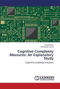 Paperback Cognitive Complexity Measures: An Explanatory Study Book