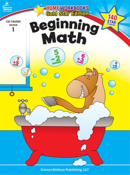 Paperback Beginning Math, Grade 1: Gold Star Edition Volume 2 Book
