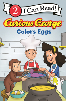 Library Binding Curious George Colors Eggs Book