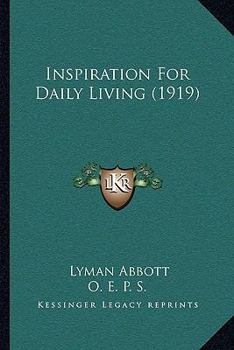 Paperback Inspiration For Daily Living (1919) Book