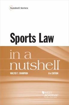 Paperback Sports Law in a Nutshell (Nutshells) Book