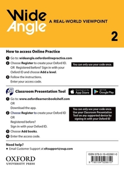Paperback Wide Angle 2 Online Practice Teacher Access Card Pack Book