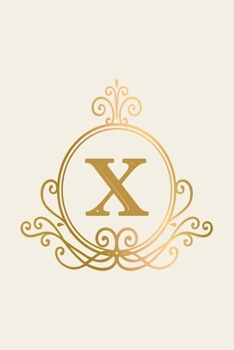 X: monogram initial Letter X - Personalized Initial Monogram Letter X  College Ruled Notebook - 6 x 9 inch Pocket Size: Cute Alphabet Vintage ...