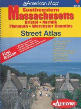 American Map Southeastern Massachusetts: Brisol, Norfolk, Plymouth, Worcester Counties