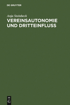 Hardcover Vereinsautonomie und Dritteinfluß [German] Book