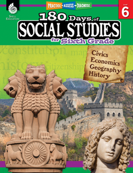 Paperback 180 Days of Social Studies for Sixth Grade: Practice, Assess, Diagnose Book