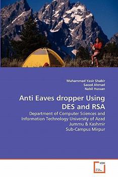 Paperback Anti Eaves dropper Using DES and RSA Book