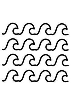 Wave Cover: College Ruled Line Paper Pages Journal 6 x 9 Inches (15,2 x 22,9 cm) - I Love The Ocean Gift Idea - Beach, Travel or Surf Booklet (NATURE PRINT)