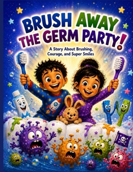 Paperback Brush Away the Germ Party!: A Story about Brushing, Courage, and Super Smiles Book