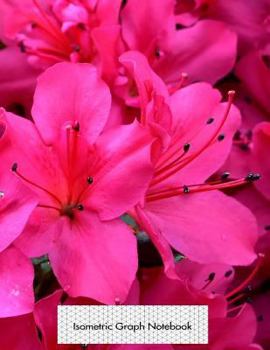 Paperback Isometric Graph Notebook: Azalea Flowers Isometric 3D Graph Paper Notebook - 8.5 X 11 - 150 Pages (75 Sheets). Glossy Cover Book