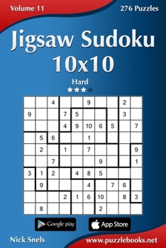 Paperback Jigsaw Sudoku 10x10 - Hard - Volume 11 - 276 Puzzles Book