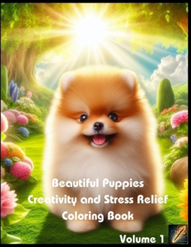 Paperback Beautiful Puppies Creativity and Stress Relief Coloring Book (Volume 1) Book