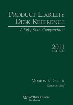 Paperback Product Liability Desk Reference, 2011 Edition Book