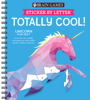 Spiral-bound Brain Games - Sticker by Letter: Totally Cool! (Sticker Puzzles - Kids Activity Book) Book