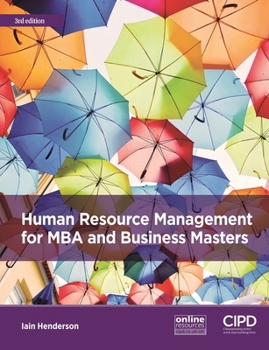 Paperback Human Resource Management for MBA and Business Masters Book