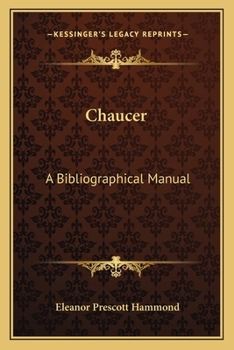 Paperback Chaucer: A Bibliographical Manual Book