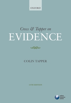 Paperback Cross & Tapper on Evidence Book