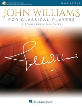 Paperback John Williams for Classical Players: For Cello and Piano with Recorded Accompaniments Book